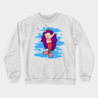 Cute Mermaid Illustration Crewneck Sweatshirt